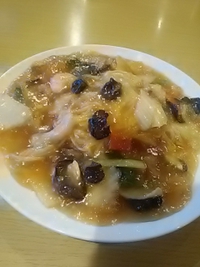 あんかけ焼きそば７５０円がボリューム満点／桂慎／川中島町今井