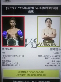 長野市出身／キックボクサー／宮崎就斗選手／名古屋で勝利