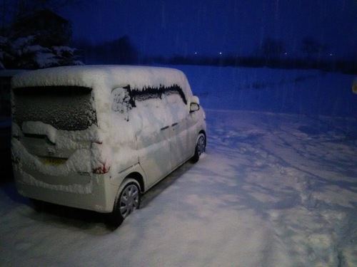 雪降ったのでドライブ