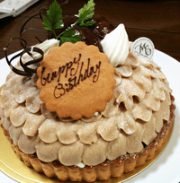 誕生日にモンブランを