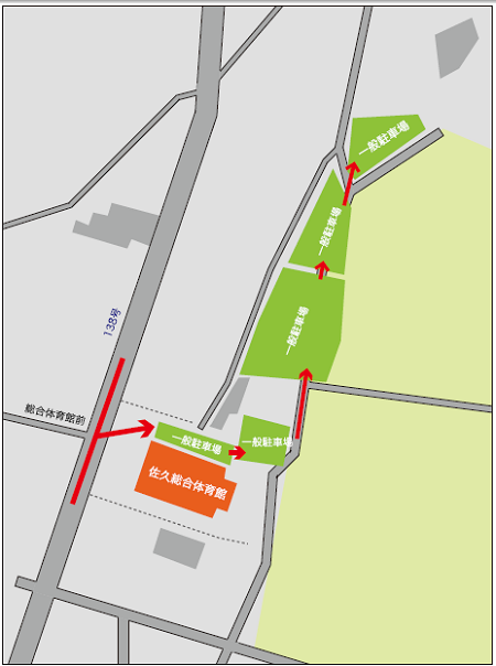 佐久市総合体育館駐車場