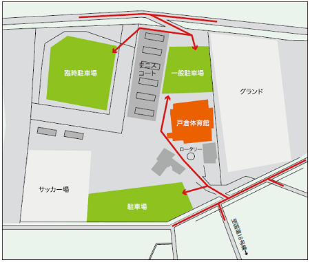 千曲市戸倉総合体育館駐車場