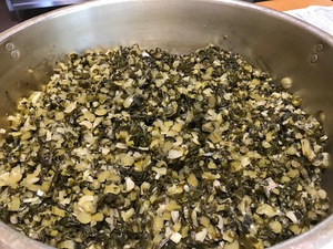 野沢菜切り