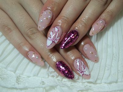 ピンクリボンnail