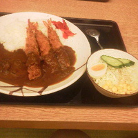 エビフライカレー＋温泉入浴１０８０円／まめじまゆったり苑