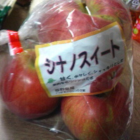 リンゴ／信濃スイート５個２５０円／善光寺北参道フェスティバル