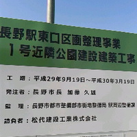 長野駅東口／公園新設現場／１８年３月４日午後２時頃