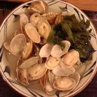 あさりうどん５９０円／丸亀製麺長野店