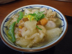ごろごろ野菜の揚げ出しうどん半額