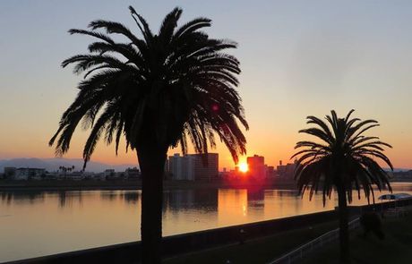 大淀川の夕焼け