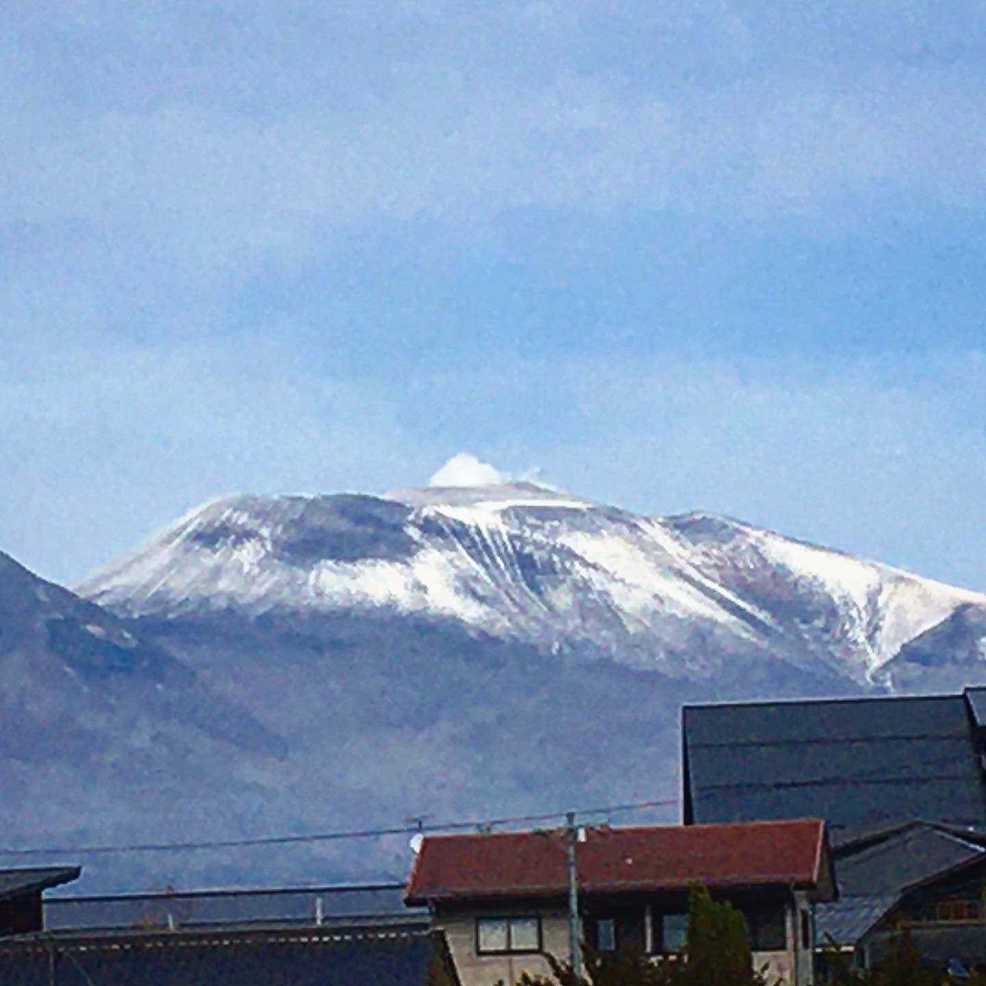 今日の浅間山❗️✨（佐久市駒場公園より）参加者募集活動❗️