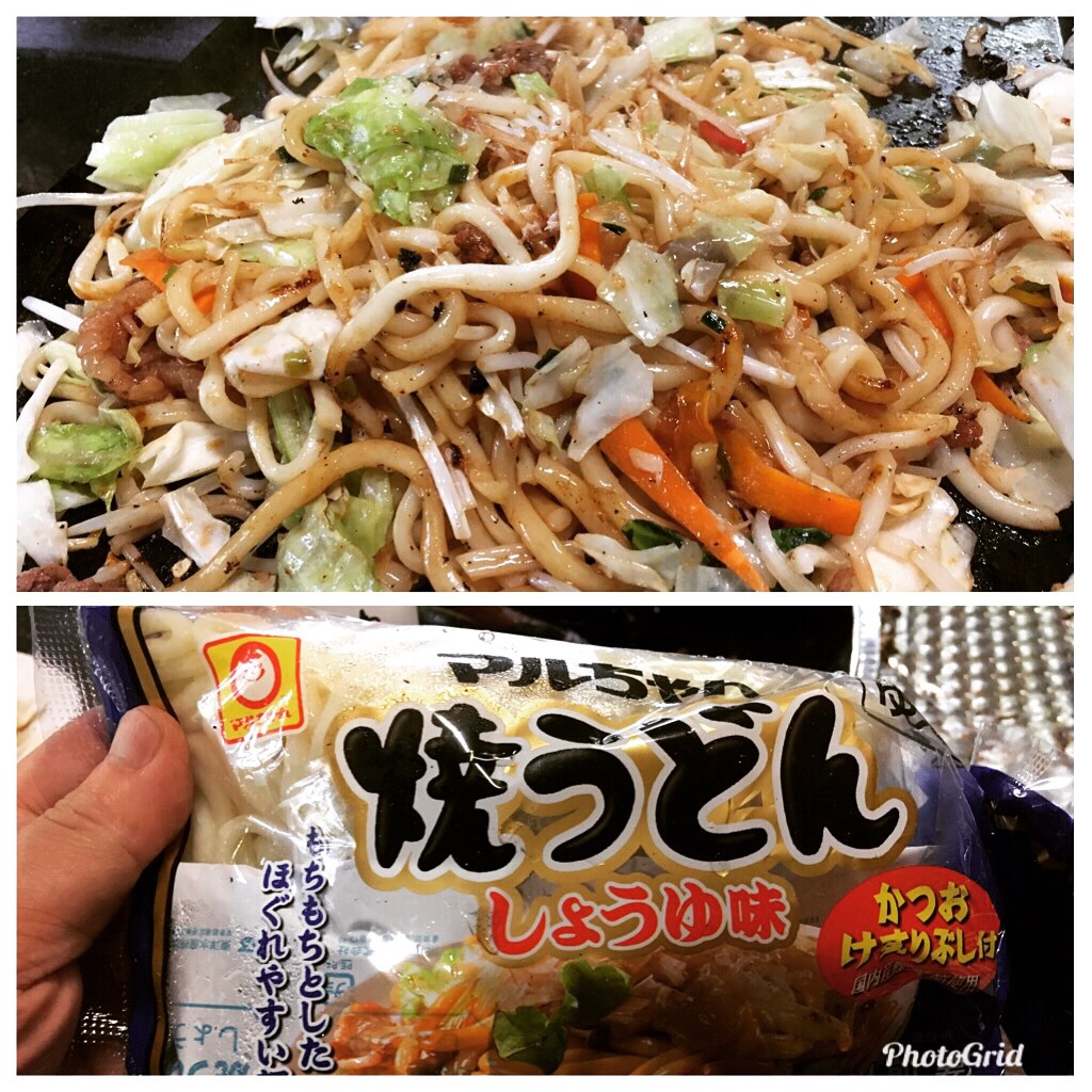 マルちゃんの焼きうどん❗️✨ 安曇野BBQ