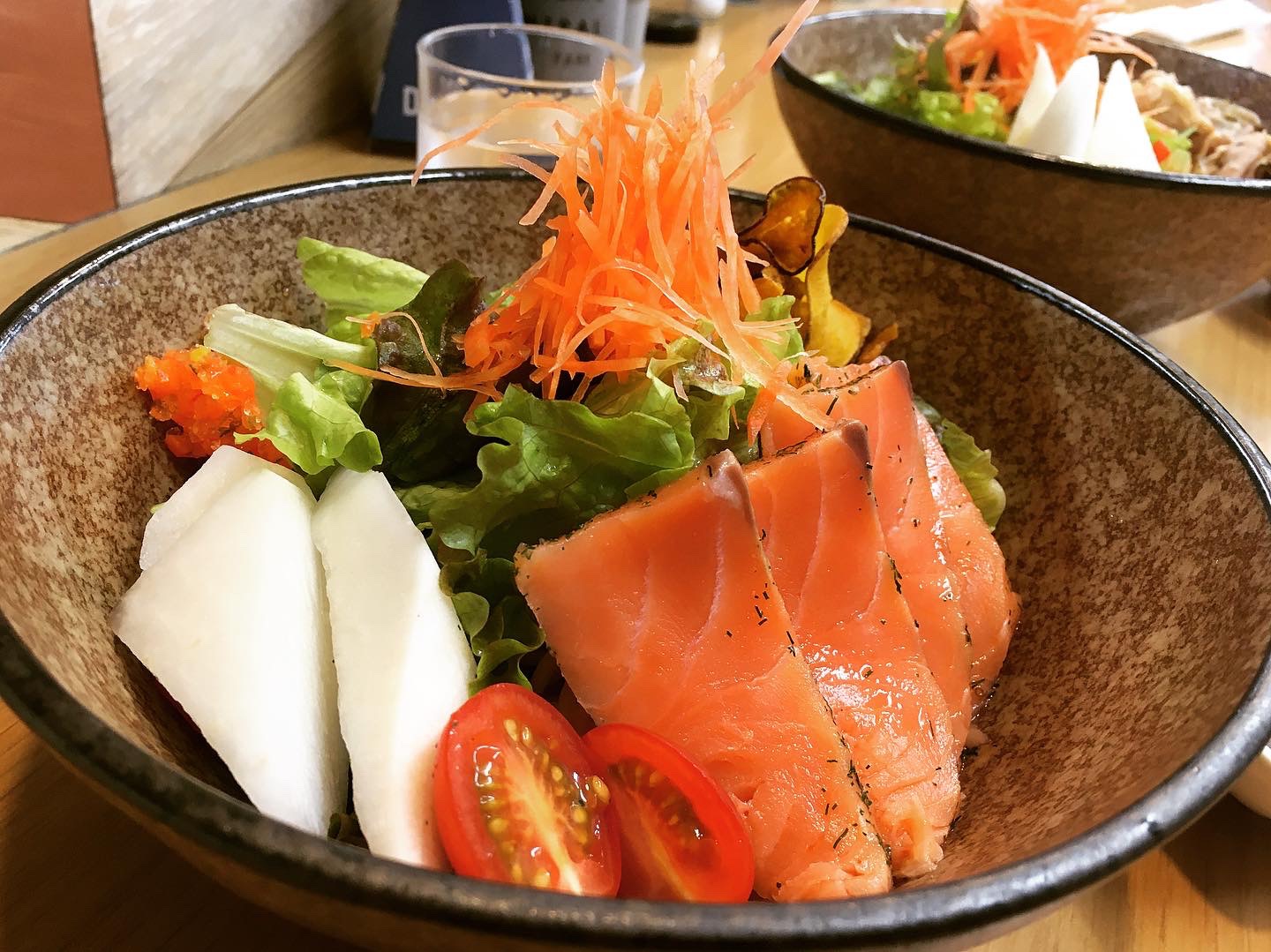 サラダめん　ベジサポ（松本市）でサラダめん  さかな❗️✨ボランティアのエリちゃん感想