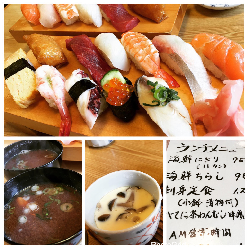 金鮨（長野市篠ノ井）で『海鮮にぎり❗️』（ランチメニュー）✨