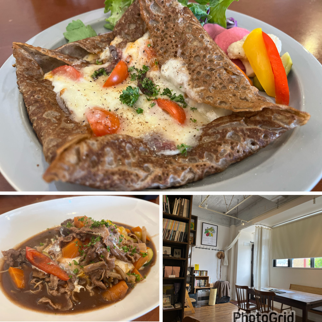 soin cafe（ソワンカフェ）（上田市中央）で蕎麦粉ガレット❗️✨ボランティア、エリちゃん感想✨