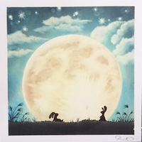 オリジナルアート♪ウサギのお月見＆ハロウィン♪