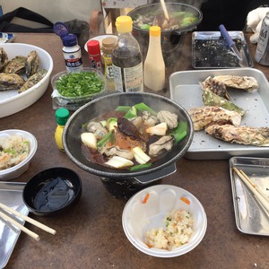 志摩半島で牡蠣を食す