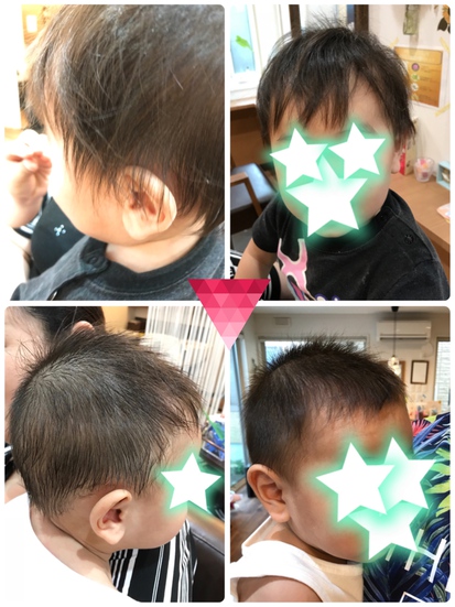 息子の”サマーカット✂︎”＆娘の”初シャンプー体験”＾＾♪