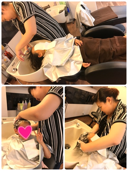 息子の”サマーカット✂︎”＆娘の”初シャンプー体験”＾＾♪