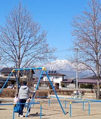 飯綱山が見えるね