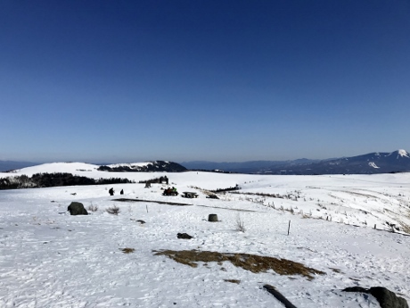 ホワイト天国、青い空と雪原に囲まれて ～ 「美ヶ原」スノーシューハイク