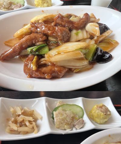 諏訪の香港！「牛サーロインと野菜の炒め」～香港厨房
