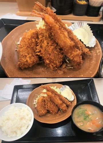 カキフライにエビフライ ♪ ～かつや「秋の海鮮フライ定食」