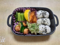 鮭フライ&こごみ天ぷら弁当