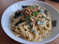 納豆パスタ&リボベジ
