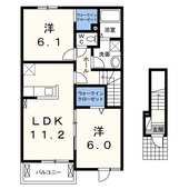 【３月中入居可能・家賃値下げ】最上階・ウォークインＣ・２ＬＤＫ（井川城）