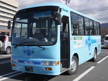 岡谷に帰省して　シルキーバス