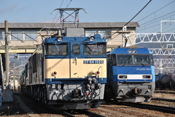 南松本駅にて貨物列車を撮る　１月２０日