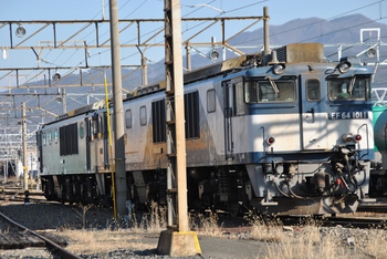 南松本駅にて貨物列車を撮る　１月２０日