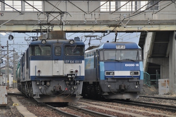 南松本駅にて貨物列車を撮る　１月２７日
