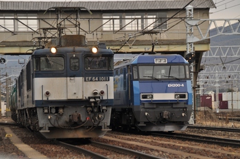 南松本駅にて貨物列車を撮る　２月１０日