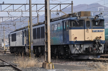 南松本駅にて貨物列車を撮る　2023年2月18日