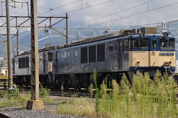 南松本駅にて貨物列車を撮る　８月３１日