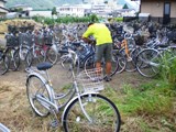 自転車整備＆棚田の作業