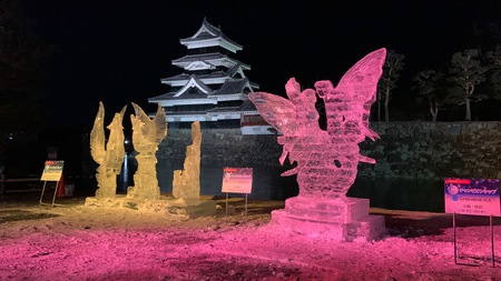 松本城　氷彫フェスティバル2022