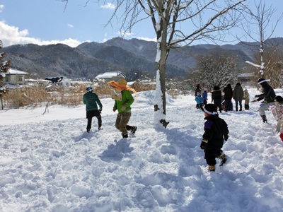 かなり～久しぶりの餅つきと雪合戦☆