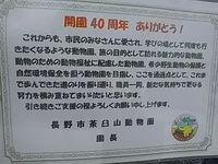 茶臼山動物園／４０周年ありがとう企画／２４年３月１７日