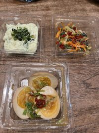 ドンキのおつまみ３点セットは、車中のみに適しているか？　　葉わさびポテトサラダ他 2023/11/12 21:17:00