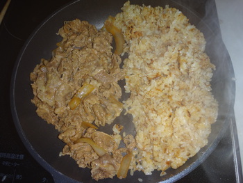 牛焼き飯(我流)