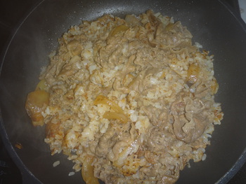 牛焼き飯(我流)