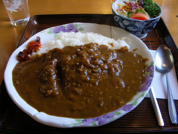 あずさで「カツカレー」松本市村井