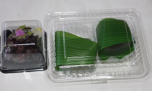 喜世栄　てっせん・水まんじゅう（こし餡　左）・水まんじゅう（抹茶　抹茶）　菓子111・112・113個目