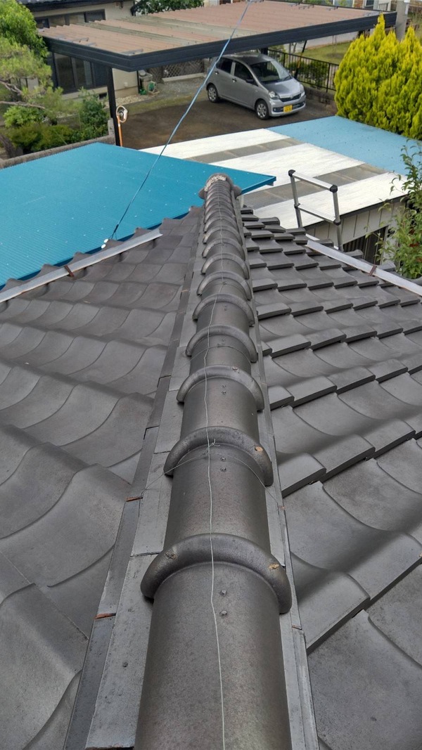 屋根の軽量化と耐震工事