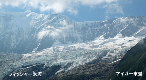 スイスハイキングそのⅠ　フィッシャー氷河眺望
