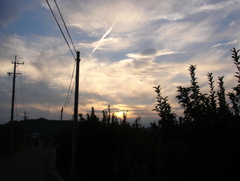 今日の夕焼けも