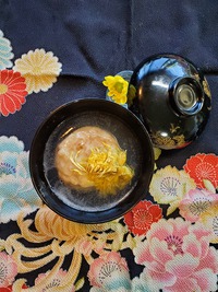 さば缶と里芋のあんかけ椀～菊節句に寄せて～